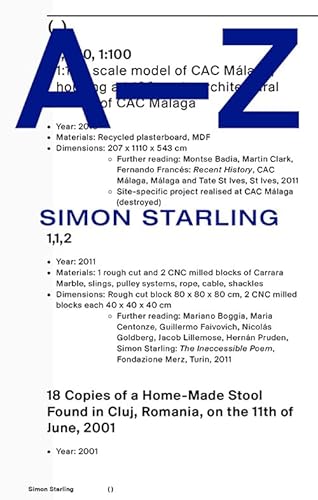 Simon Starling: A-Z