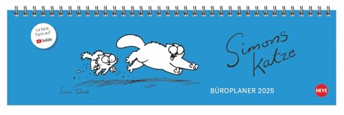 Simons Katze Büroplaner 2025: Kultiger Tischkalender für den Arbeitsplatz. Lustiger Spiral-Kalender für Simons Cat-Fans. Wochenplaner 2025 quer. (Tisch-Querplaner Heye) von Heye