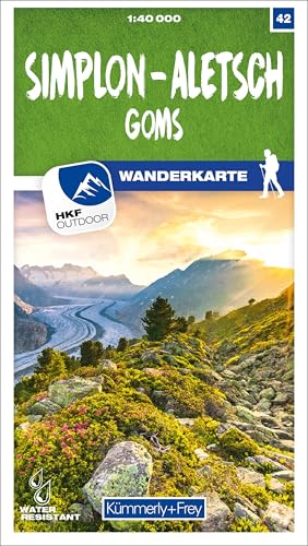 Kümmerly+Frey Wanderkarte 42 Simplon, Aletsch 1:40.000: Mit Goms. Wetterfest, matt laminiert und mit free Download (Kümmerly+Frey Wanderkarte 1:60.000, Band 42)