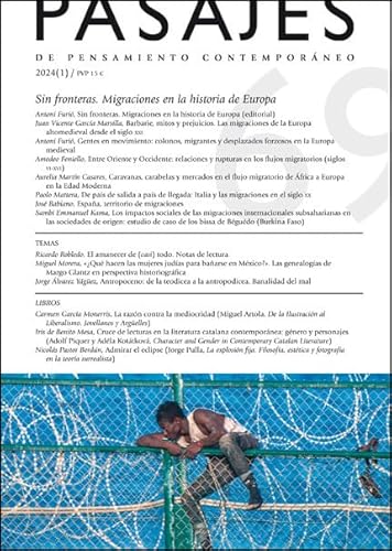 Sin fronteras. Migraciones en la historia de Europa: Pasajes, 69 von Publicacions de la Universitat de València