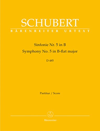 Sinfonie Nr. 5 B-Dur D 485. BÄRENREITER URTEXT. Partitur, Urtextausgabe