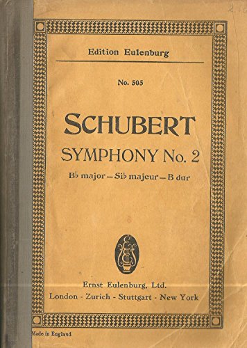 Sinfonie Nr. 2 B-Dur: D 125. Orchester. Studienpartitur. (Eulenburg Studienpartituren)