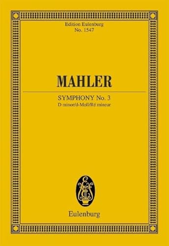 Sinfonie Nr. 3 d-Moll: Orchester. Studienpartitur. (Eulenburg Studienpartituren) von Schott Music