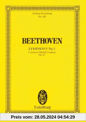 Sinfonie Nr. 5 c-Moll: op. 67. Orchester. Studienpartitur. (Eulenburg Studienpartituren)
