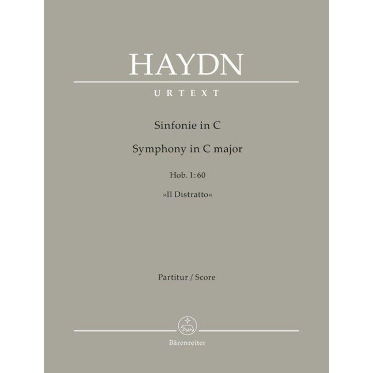 Sinfonie Nr. 60 C-Dur Hob. I:60 "Il Distratto" von Baerenreiter-Verlag