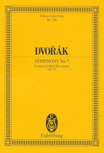 Sinfonie Nr. 7 d-Moll: (früher Nr. 2). op. 70. B 141. Orchester. Studienpartitur. (Eulenburg Studienpartituren)