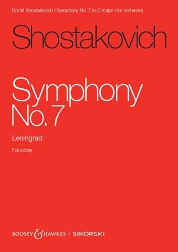 Sinfonie Nr. 7: Leningrad. op. 60. Orchester. Studienpartitur.