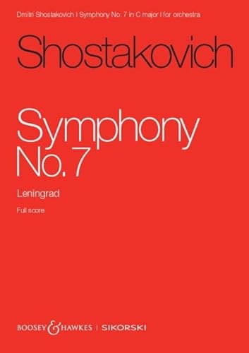 Sinfonie Nr. 7: Leningrad. op. 60. Orchester. Studienpartitur. von Sikorski