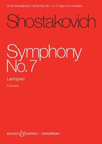 Sinfonie Nr. 7: Leningrad. op. 60. Orchester. Studienpartitur.