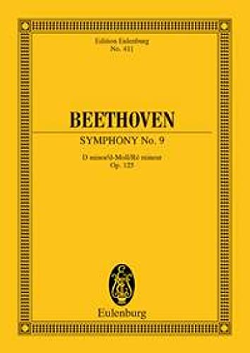 Sinfonie Nr. 9 d-Moll: "Choral". op. 125. 4 Solostimmen, gemischter Chor und Orchester. Studienpartitur. (Eulenburg Studienpartituren)