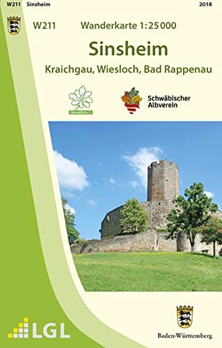 Sinsheim: Kraichgau Wiesloch Bad Rappenau von Landesamt für Geoinformation und Landentwicklung Baden-Württemberg (LGL)