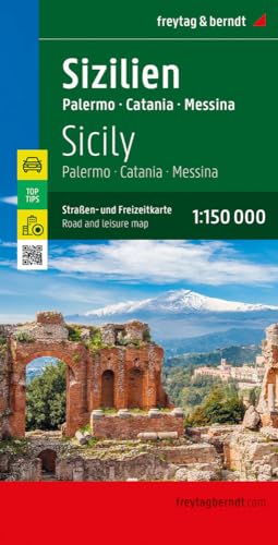 Sizilien, Straßen- und Freizeitkarte 1:150.000, freytag & berndt: Palermo - Catania - Messina, mit Infoguide, Top Tips (freytag & berndt Auto + Freizeitkarten) von Freytag-Berndt und ARTARIA