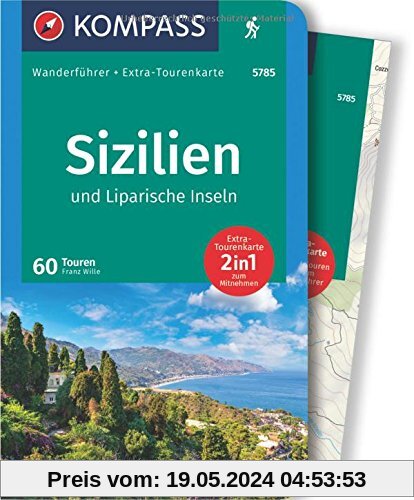 Sizilien und Liparische Inseln: Wanderführer mit Extra-Tourenkarte 1:15.000 - 1:55.000, 60 Touren, GPX-Daten zum Download. (KOMPASS-Wanderführer, Band 5785)