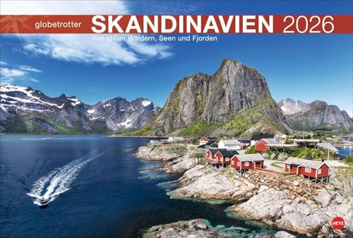 Skandinavien Globetrotter Kalender 2026 - Von stillen Wäldern, Seen und Fjorden: Stille Wasser, rote Holzhäuser - der Wandkalender XL zeigt ... (Globetrotter Reisekalender Heye) von Heye