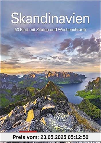 Skandinavien Wochenplaner 2023: 53 Blatt mit Zitaten und Wochenchronik