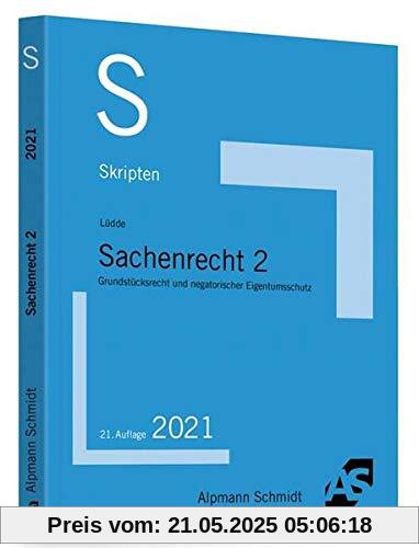 Skript Sachenrecht 2: Grundstücksrecht und negatorischer Eigentumsschutz