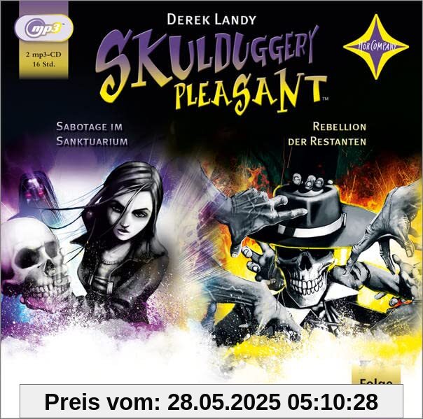 Skulduggery Pleasant - Folge 4+5: Sabotage im Sanktuarium + Rebellion der Restanten. Gelesen von Rainer Strecker, 2 MP3-CDs, 960 Min. (Skulduggery Pleasant, 4+5)