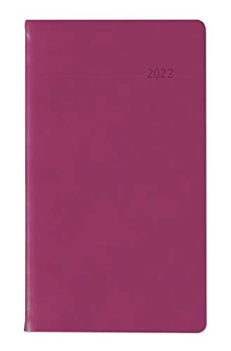Slimtimer Touch rosa 2022 - Taschenkalender 9,5x16 cm - seperates Adressheft - Weekly - 128 Seiten - Quer-Planer - Alpha Edition: Taschen seperates Adressheft - Weekly - Quer-Planer