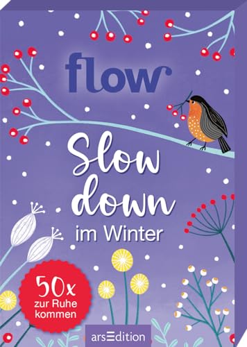 Slow down im Winter. 50 x zur Ruhe kommen: Flow-Kartenbox | Schön gestaltete Achtsamkeitskarten für mehr Entschleunigung im Alltag