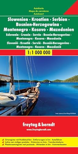 Slowenien - Kroatien - Serbien - Bosnien Herzegowina - Montenegro - Mazedonien: 1:1 Mill. (freytag & berndt Auto + Freizeitkarten, Band 7004) von Freytag + Berndt