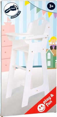 Small foot 2872 - Puppenhochstuhl mit klappbarem Tisch, weiß, Holz, Sitzhöhe: von Legler