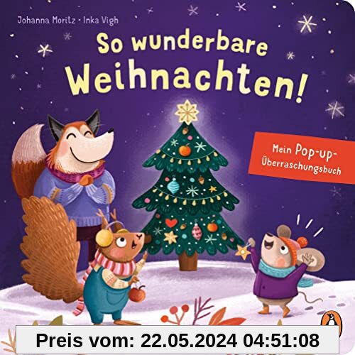 So wunderbare Weihnachten! – Mein Pop-up-Überraschungsbuch: Ein Pappbilderbuch mit Schiebern und Pop up-Elementen für Kinder ab 30 Monaten
