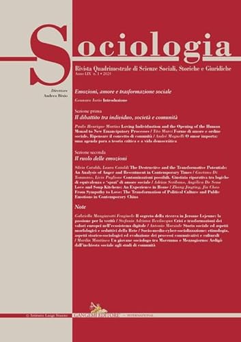 Sociologia. Rivista quadrimestrale di scienze storiche e sociali (2025) (Vol. 1) (Periodici) von Gangemi Editore