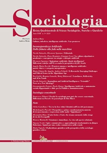 Sociologia. Rivista quadrimestrale di scienze storiche e sociali. Ediz. italiana e inglese (2024) (Vol. 3) von Gangemi Editore