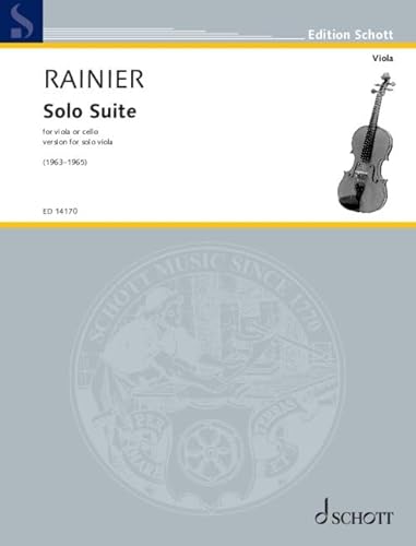 Solo Suite: for viola or cello. Viola. (Edition Schott) von Schott Music Ltd., London