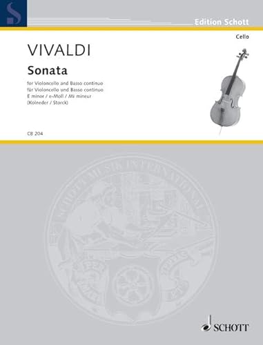 Sonata e-Moll: Violoncello und Basso continuo. (Cello-Bibliothek) von Schott Music