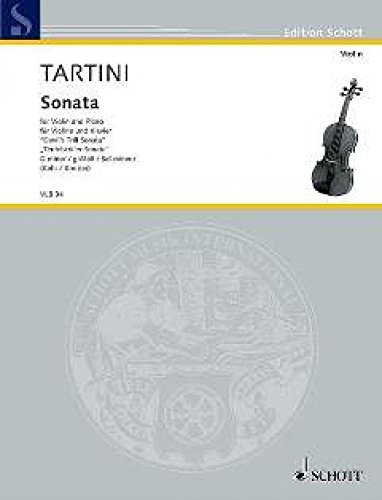 Sonata g-Moll: "Teufelstriller-Sonate". Violine und Klavier. (Edition Schott)