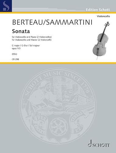 Sonata: op. 1/3. Violoncello und Klavier. (Cello-Bibliothek) von SCHOTT MUSIC GmbH & Co KG, Mainz