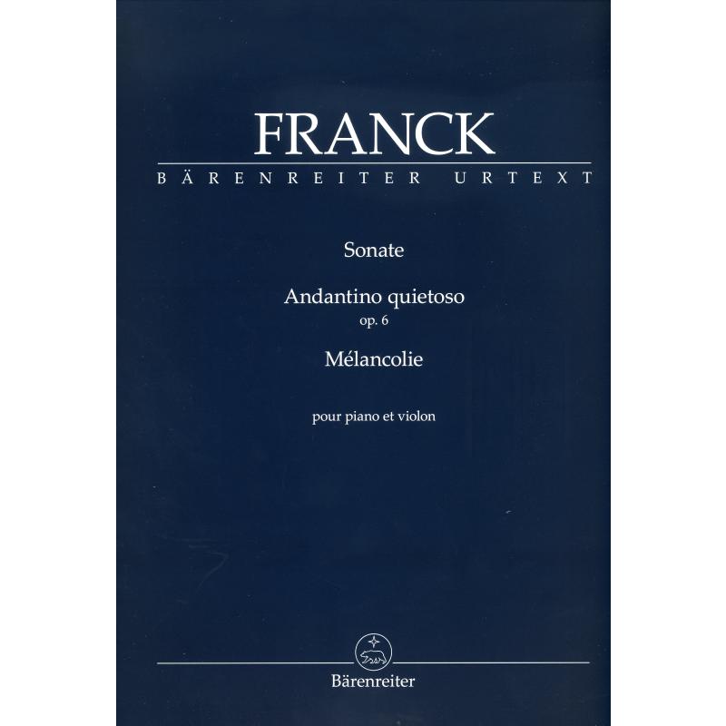 Sonate A-Dur op 6 | Andante quietoso | Melancolie Sonate A-Dur op 6 | Andante quietoso | Melancolie