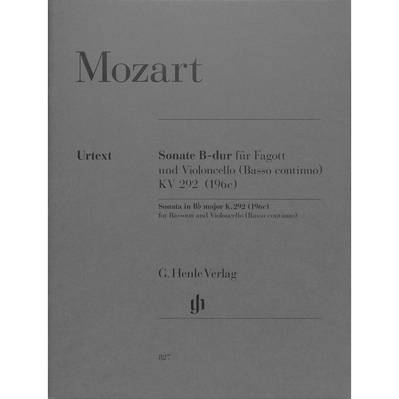 Sonate B-Dur KV 292 (196c)