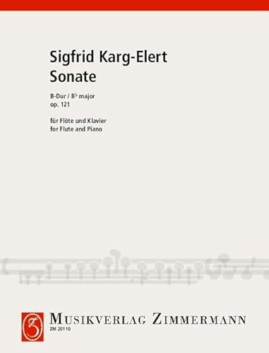 Sonate B-Dur: op. 121. Flöte und Klavier.
