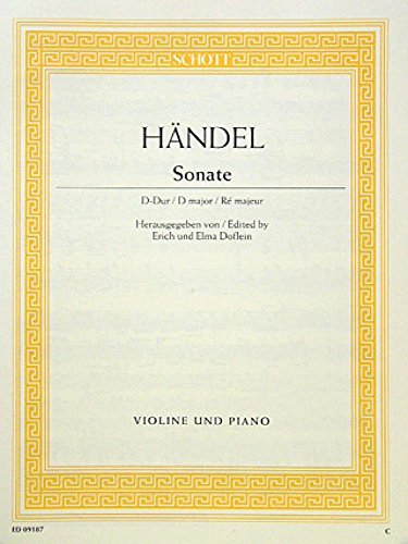 Sonate D-Dur: Nr. 13 aus "15 Sonate da camera". Violine und Klavier.: No. 13 from "15 Sonate da camera". violin and piano. (Edition Schott Einzelausgabe) von Schott Music Distribution