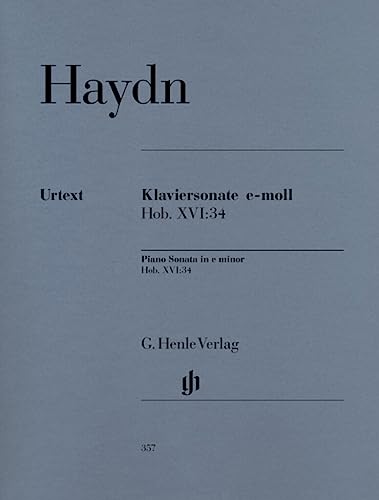 Sonate E-Moll Hob 16/34. Klavier: Besetzung: Klavier zu zwei Händen (G. Henle Urtext-Ausgabe)