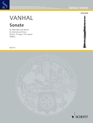 Sonate Es-Dur: Klarinette und Klavier.: clarinet and piano. (Edition Schott)