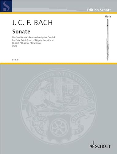 Sonate d-Moll: Flöte (Violine) und obligates Cembalo (Klavier). (Edition Schott) von Schott