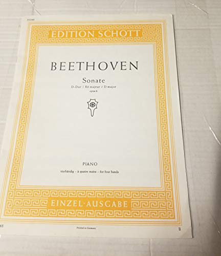 Sonate facile D-Dur: op. 6. Klavier 4-händig.: op. 6. piano (4 hands). (Edition Schott Einzelausgabe)