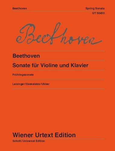 Sonate für Violine und Klavier: "Frühlingssonate". op. 24. Violine und Klavier. (Wiener Urtext Edition) von Wiener Urtext Edition