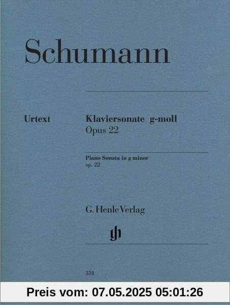 Sonate g-Moll op. 22 mit ursprünglichem Finalsatz. Klavier: Besetzung: Klavier zu zwei Händen (G. Henle Urtext-Ausgabe)