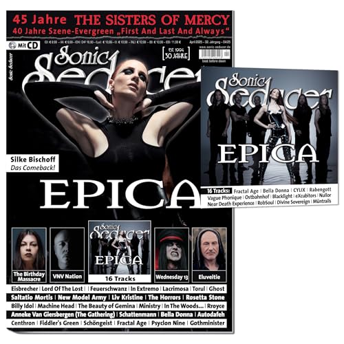 Sonic Seducer 04-2025 + CD: Epica – Aspiral - + The Sisters Of Mercy + VNV Nation + Silke Bischoff + The Birthday Massacre + Lord Of The Lost + ... + Lacrimosa + Eluveitie + Wednesday13 Sonic Seducer 04-2025 + CD: Epica – Aspiral - + The Sisters Of Mercy + VNV Nation + Silke Bischoff + The Birthday Massacre + Lord Of The Lost + ... + Lacrimosa + Eluveitie + Wednesday13 von Sonic Seducer