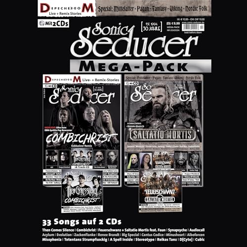 Sonic Seducer Mega Pack 03-2024 mit Ausgaben 04-2024 + 05-2024 – Saltatio Mortis – Combichrist (exklusiver Song!): Sonic Seducer Mega Pack 01-2025 mit ... Of Atlantis (exklusiver Remix), Powerwolf von Sonic Seducer