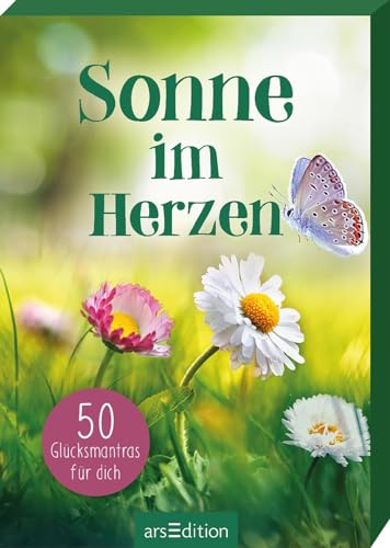 Sonne im Herzen: 50 Glücksmantras für dich | Kartenbox mit 50 positiven Botschaften und Inspirationen von arsEdition