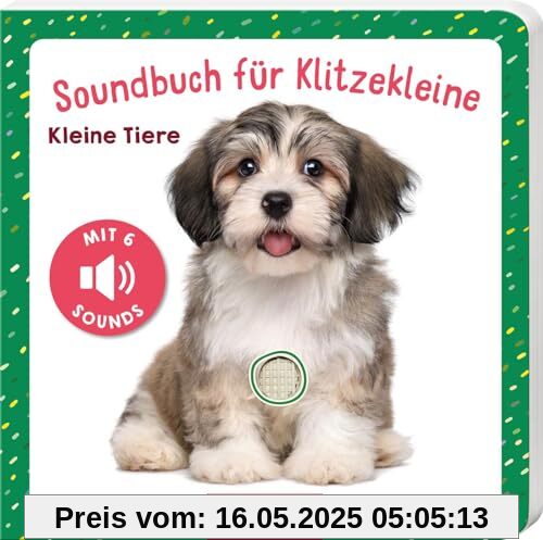 Soundbuch für Klitzekleine – Kleine Tiere: Allererstes Soundbuch mit 6 hochwertigen Tiergeräuschen für Kinder ab 12 Monaten