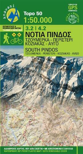 3.2./4.2 South Pindus (Tzoumerka-Peristeri-Koziakas-Avgo): Topographische Karte (Pindos South)