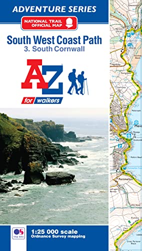 South West Coast Path National Trail Official Map South Cornwall: with Ordnance Survey mapping (A -Z Adventure Series) von HarperCollins Publishers