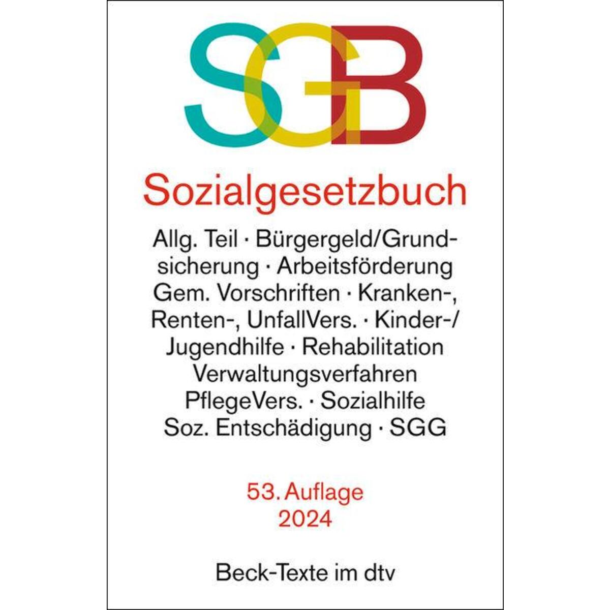 Sozialgesetzbuch mit Sozialgerichtsgesetz von dtv Verlagsgesellschaft