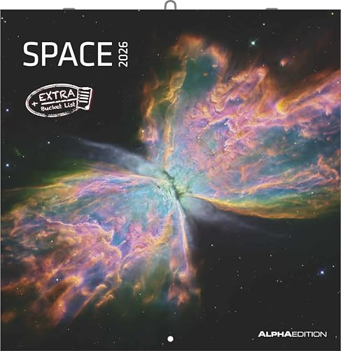 Space 2026 - Broschürenkalender 30x30 cm (30x60 geöffnet) - Kalender mit Platz für Notizen - Weltraum - Bildkalender - Wandplaner - Wandkalender von ALPHA EDITION